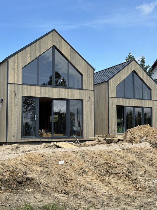 Nowoczesna Stodoła 70m / Stan deweloperski / Drewniany modułowy