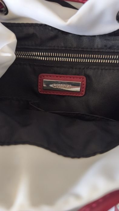 Plecak, zebra, w zebrę, czerwony, jak nowy