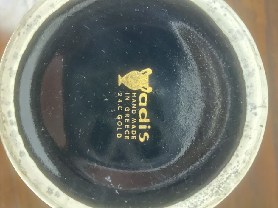 Jarro de porcelana limoges com pintura a tinta de ouro