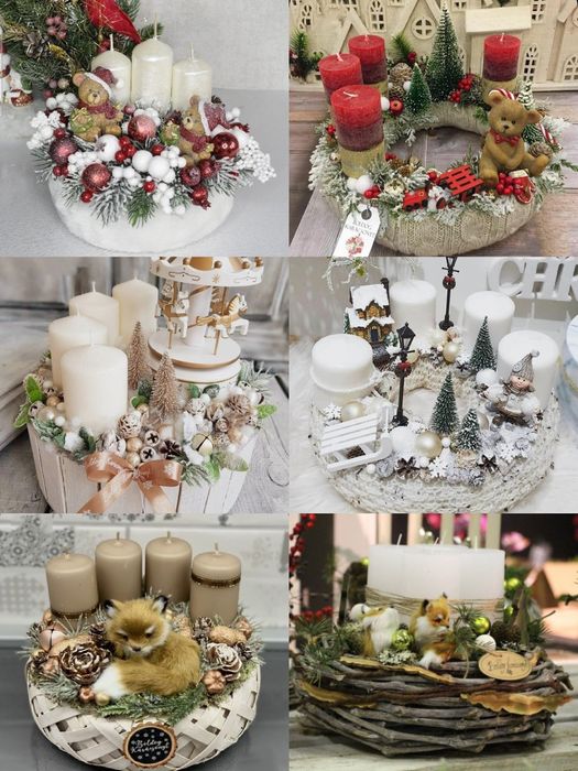 Coroas e centros de mesa Natal