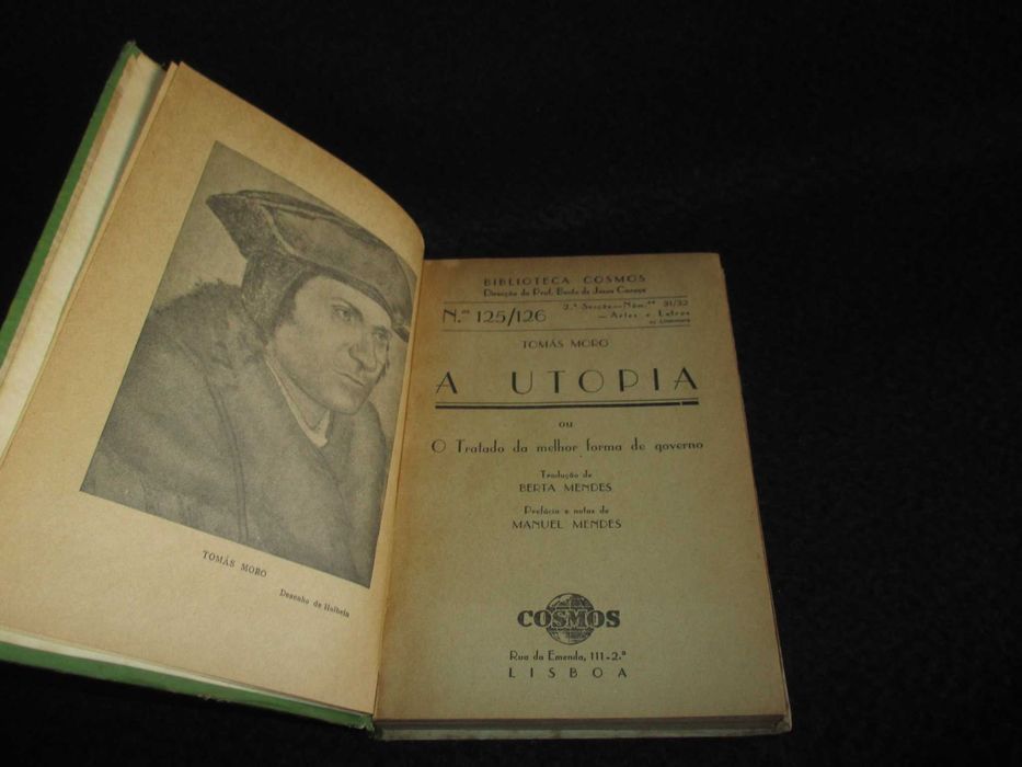Livro A Utopia Tomás Moro Thomas More