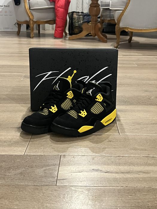 Jordan 4 retro yellow thunder oryginalne rozmiar 38.5 ubrane tylko raz