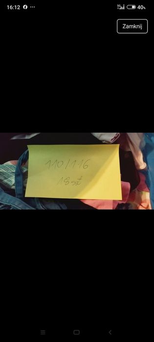 Paka ubrań dla dziewczynki 110/116