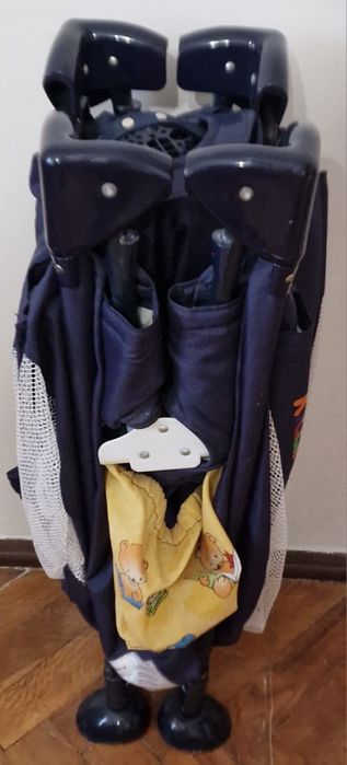 Kiddio Łóżeczko kojec turystyczne składane  2 materace Hevea