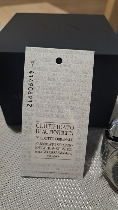 Armani Exchange AX2600/Chronograf/ certyfikat/ oryginalny