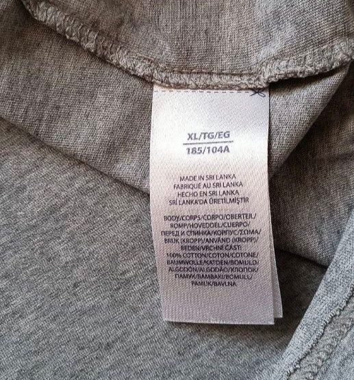 Серая мужская футболка свитшот худи Polo Ralph Lauren размер M