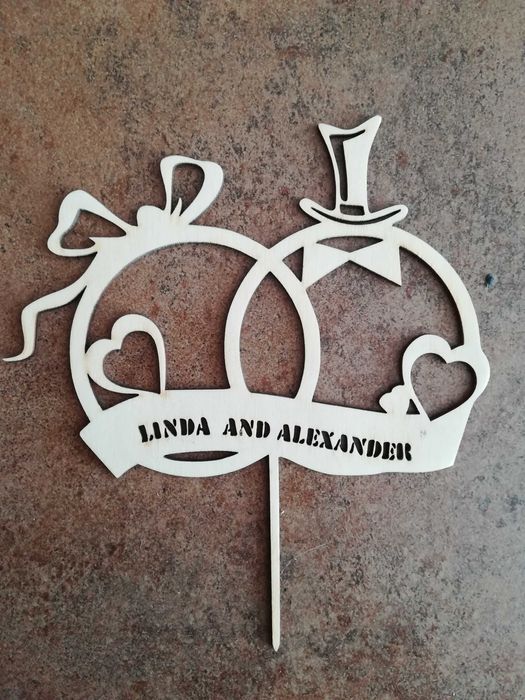 Topper na tort wesele