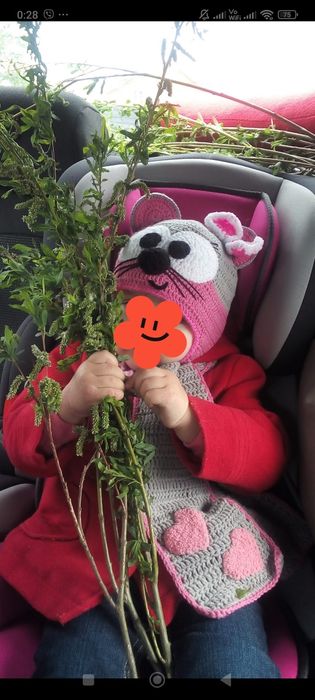 Шапка- мишка (набір) для дівчинки