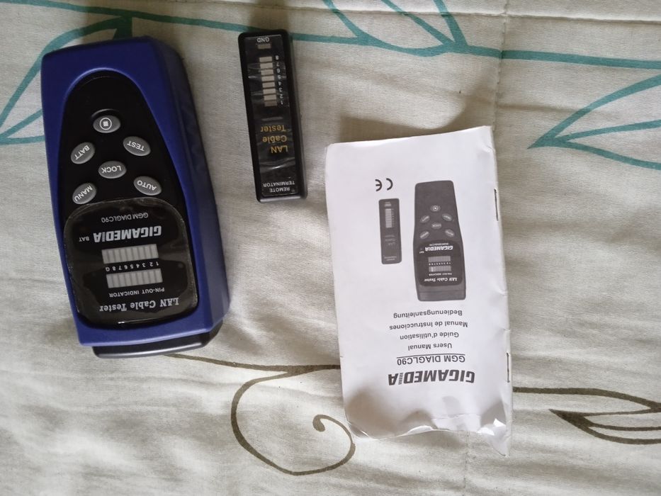 Verificador de conexão das fichas RJ-45 estado novo.Gigamedia DIAGLC90