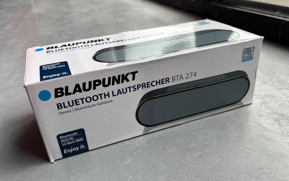 Bezprzewodowy Głośnik Bluetooth BLAUPUNKT BTA 274 NOWY ALUMINIOWY