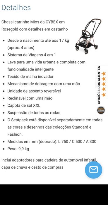Cadeira Cybex Mios Rosegold/ Ovo/ Base Rotativa/Cadeira auto