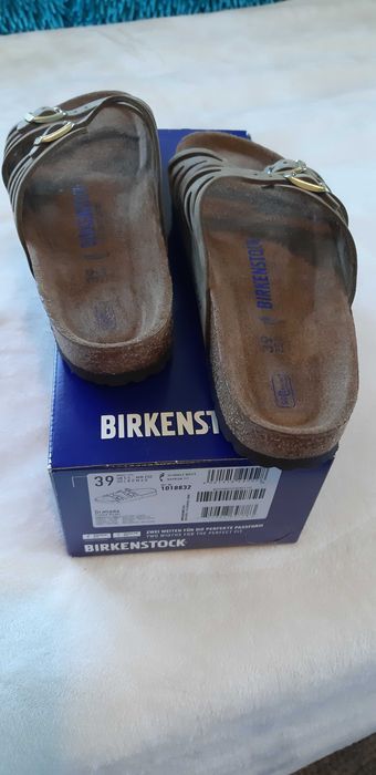 BIRKENSTOCK Klapki Granada Faded Khaki 39, skóra, nowe