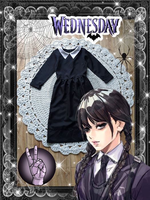 Kostium przebranie halloween wednesday addams