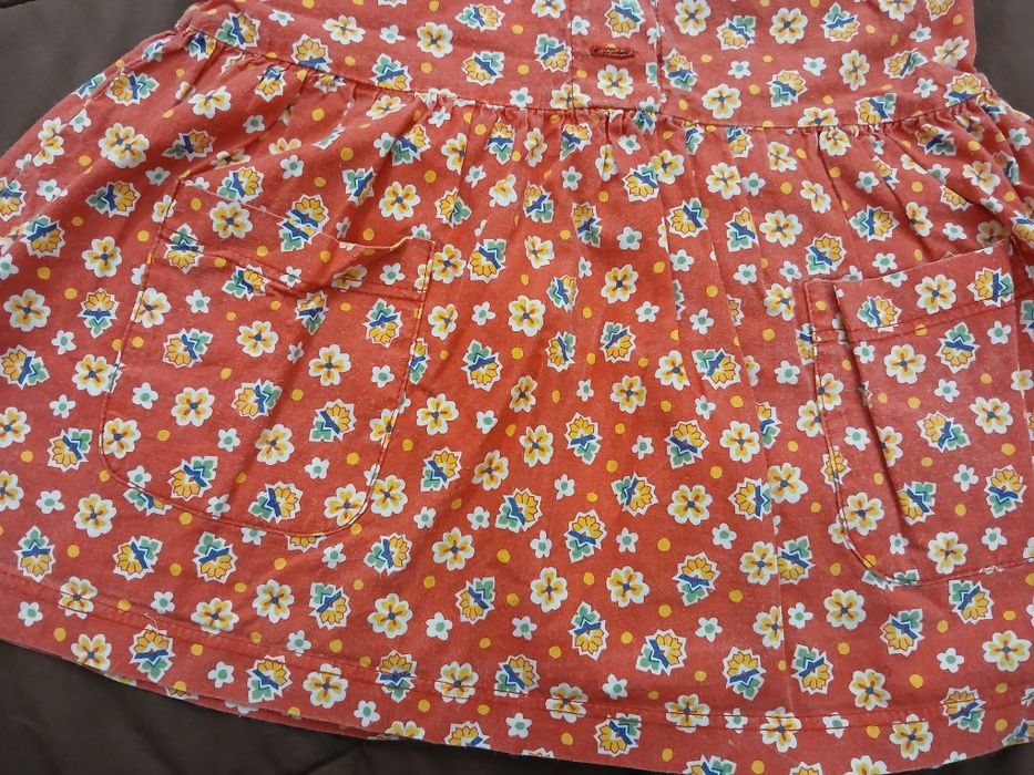 Vestido vermelho florido 4 anos