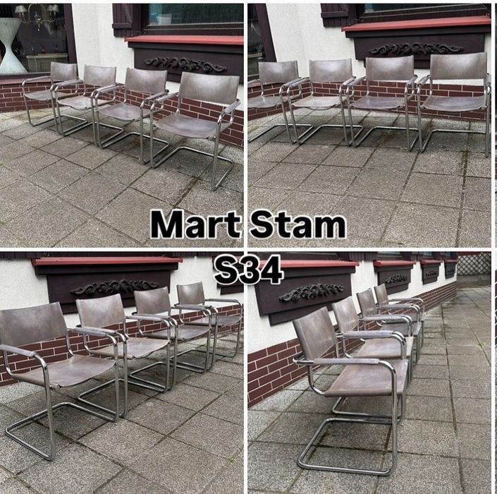 Mart Stam krzeslo s34 Bauhaus skóra