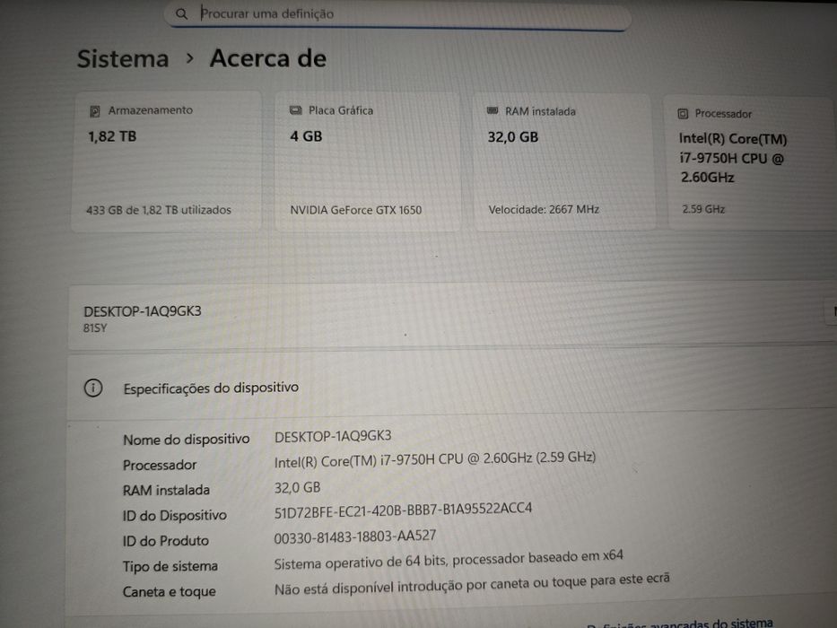 Lenovo legion Y540 - 15IRH-PG0