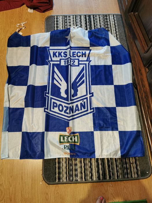 Flaga kks Lech Poznań, flaga Lech Poznań 1mx1m
