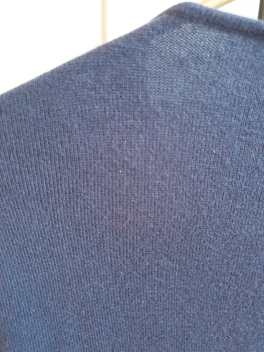 Granatowy sweter zapinany Woolovers bawełna jedwab jedwabny 38