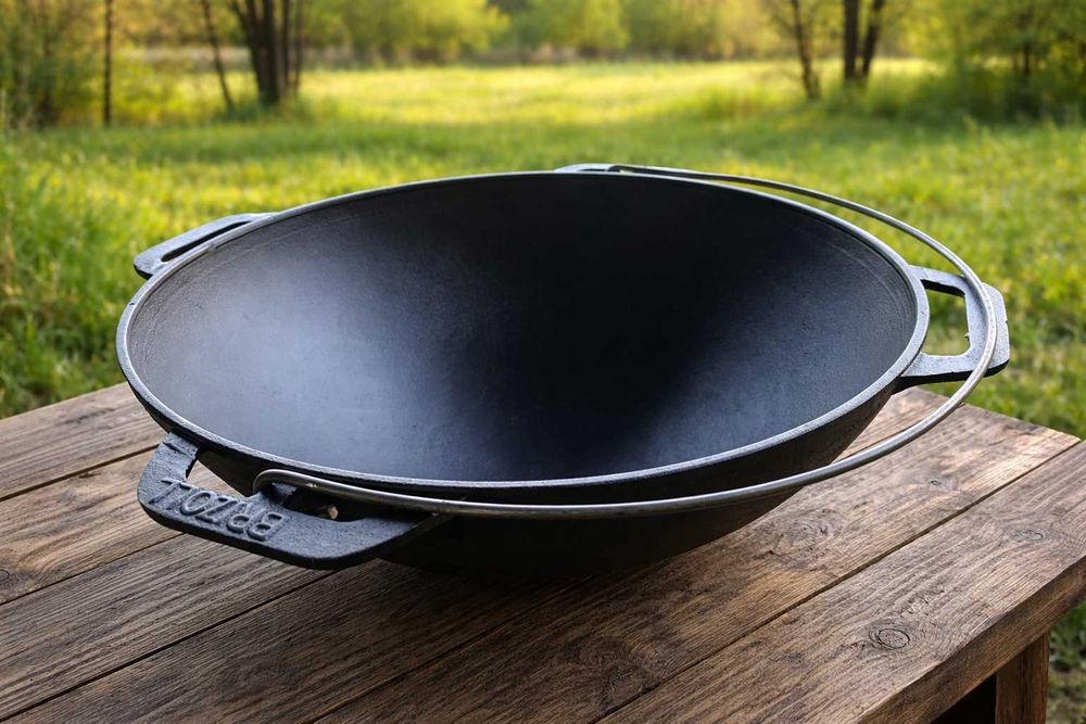 Казан 6️л-1️5️ чавунний чугунный азійський азиатский Brizoll з кришкою