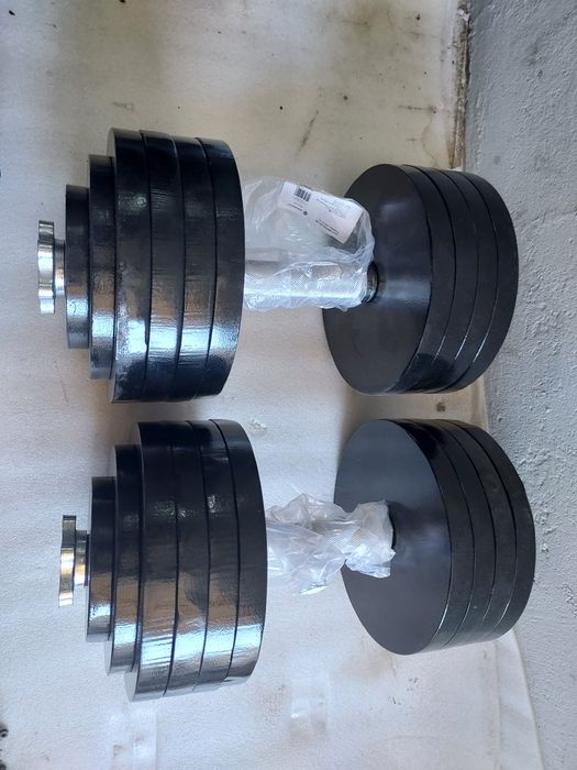 Hantle 2x50kg Sztangielki skręcane gryf 40cm