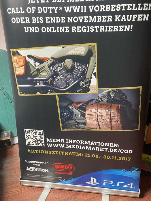 rollup reklamowy Roll-up PS4 motocykl indian