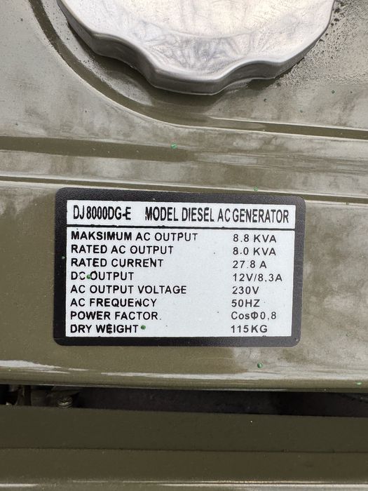 Дизельный генератор 8,8 квт Турецкий