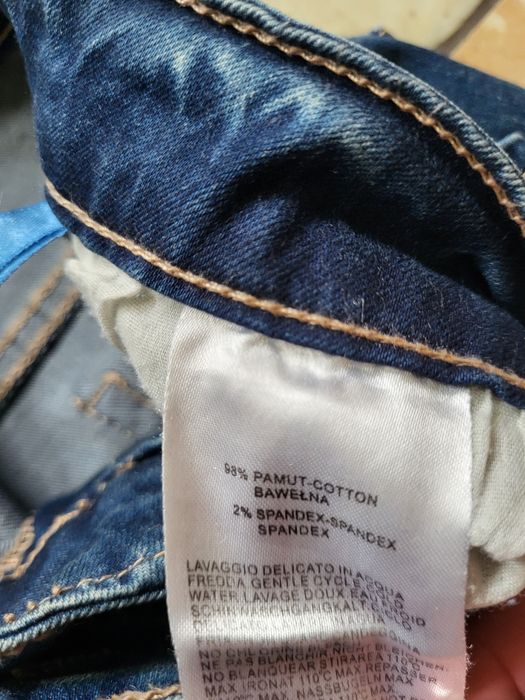 Spodnie dżinsowe L z ozdobnymi mankietami