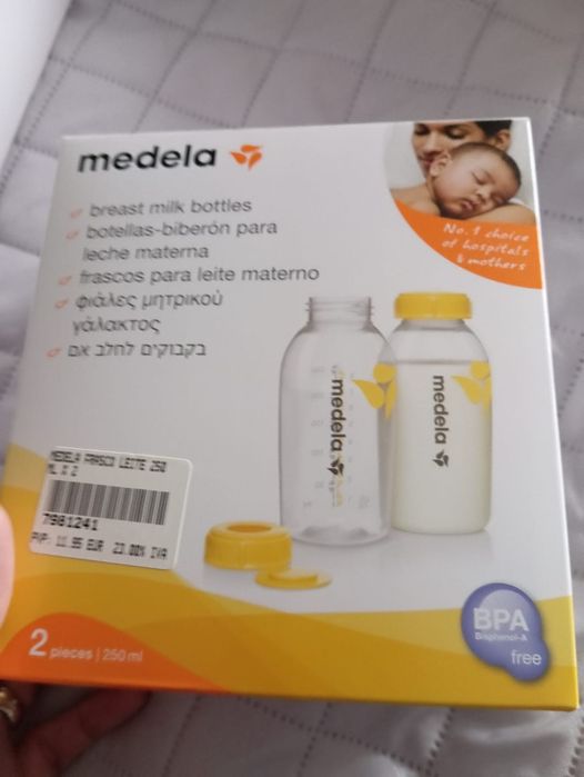 Medela swing extrator de leite + 2 frascos de leite