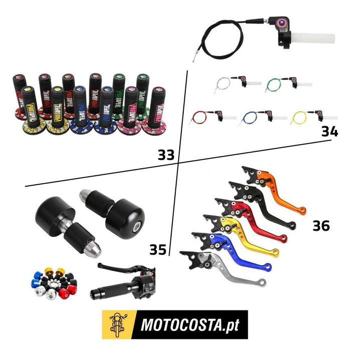 Guiadores e Punhos Moto - Cafe Racer, Chopper, Bobber - MOTOCOSTA