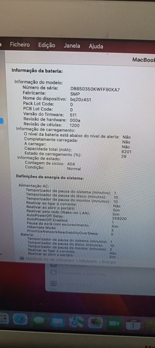 MacBook Air 13” — 8GB RAM — SSD 256GB — macOS Ventura