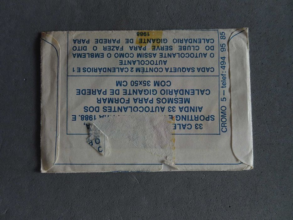Carteira de cromos fechada Futebol 88