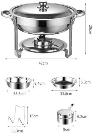 Okrągły zestaw do podgrzewania potraw