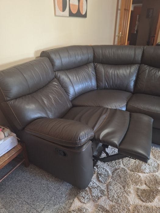 Sofá de pele de 6 lugares