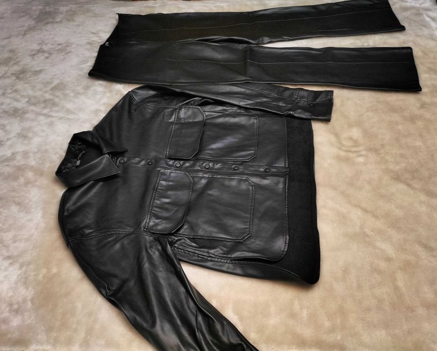 Calças e casaco/blusa Zara, em imitação de pele