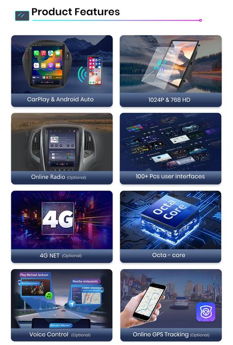 Rádio Ford fiesta 9,7 Polegadas 2009-16 Carplay GPS wifi Bluetooth