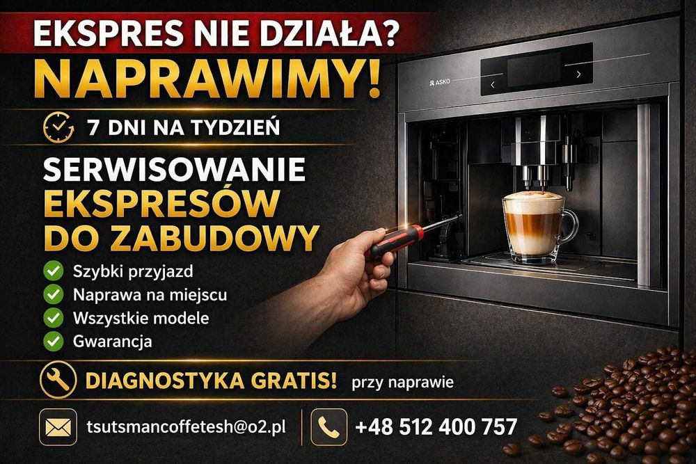 Serwis ekspresów  do zabudowy