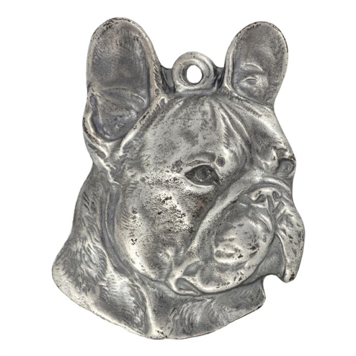 Buldog francuski I naszyjnik posrebrzany Art-Dog