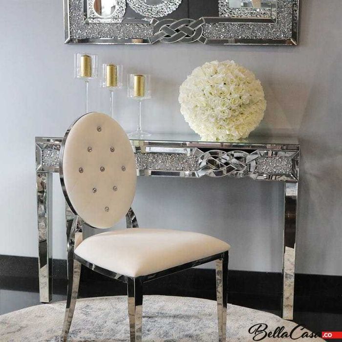 Krzesło tapicerowane glamour Ludwik pikowane welurowe kolory