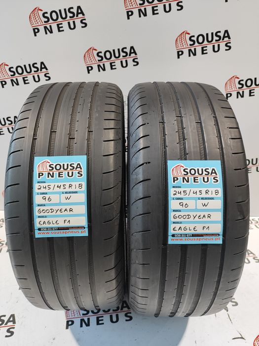 2 pneus semi novos 245-45R18 goodyear - Oferta dos Portes