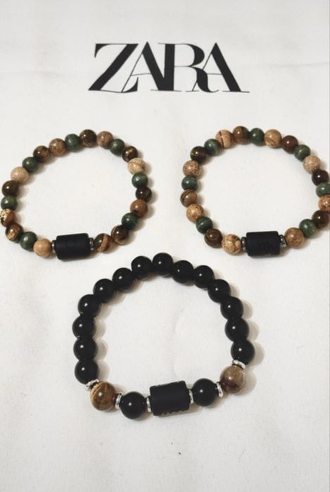 Bransoletki męskie z koralikami | Zara Men Summer Collection