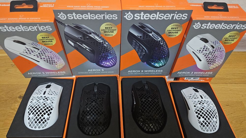 Ігрові бездротові мишки SteelSeries Aerox 3 / 5 / 9 Wireless (Оригінал)