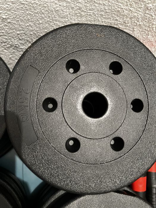 Kit musculação com varios pesos