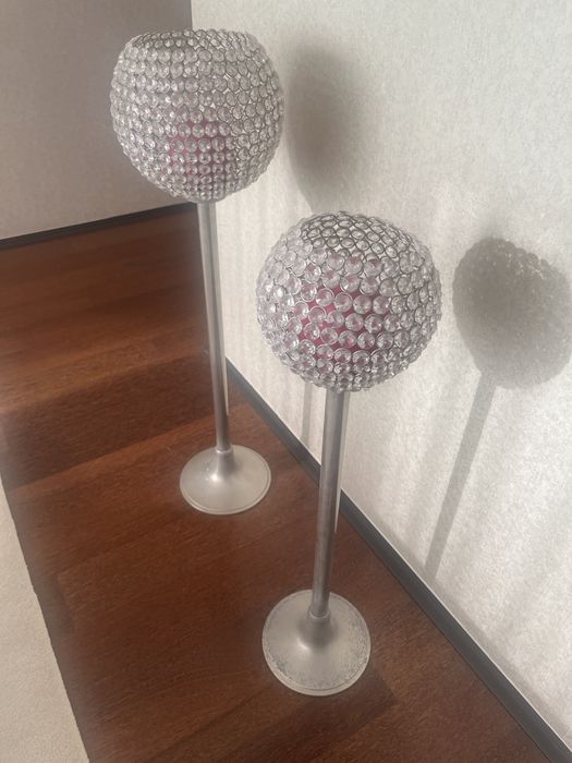 Par de castiçais em cristal