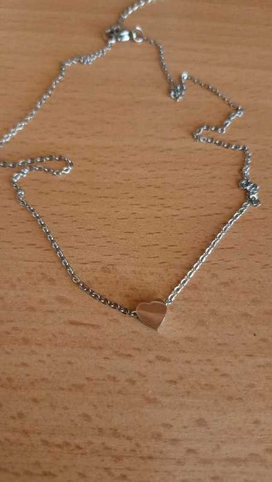 Colar de aço inox com coração