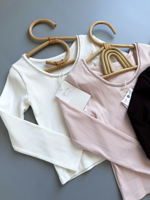 Лонгслів ZARA з камінчиками кофтинка лонгслив 6 7 8 9 10 11 12 13 р