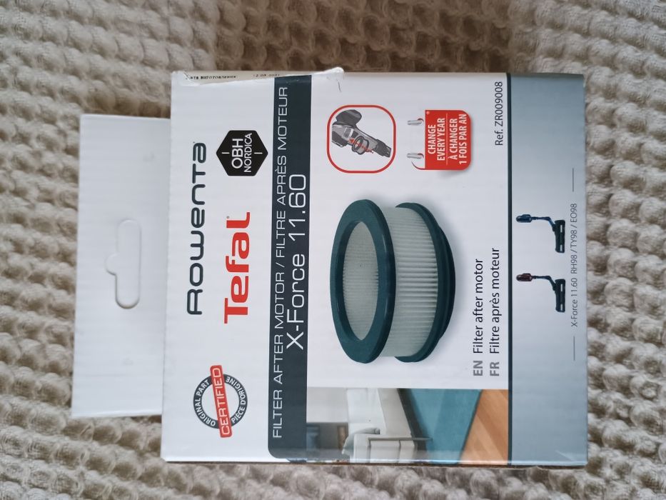 Гофрований фільтр двигуна пилососа Rowenta Hepa Filter for X-Force Fle
