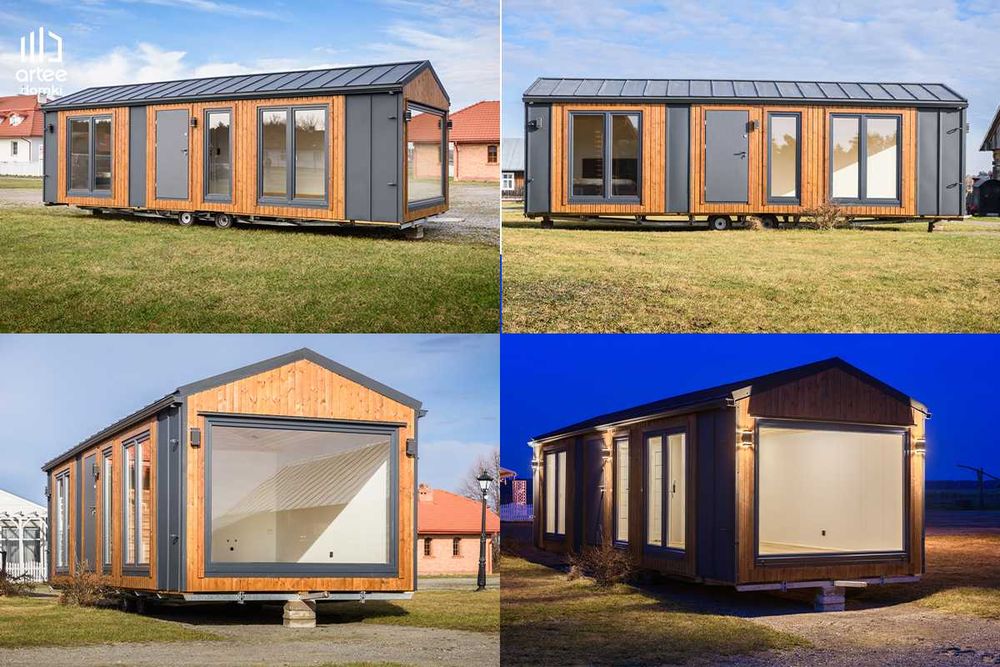 Dom drewniany • modułowy 35 m² • całoroczny • na zgłoszenie • mobilny