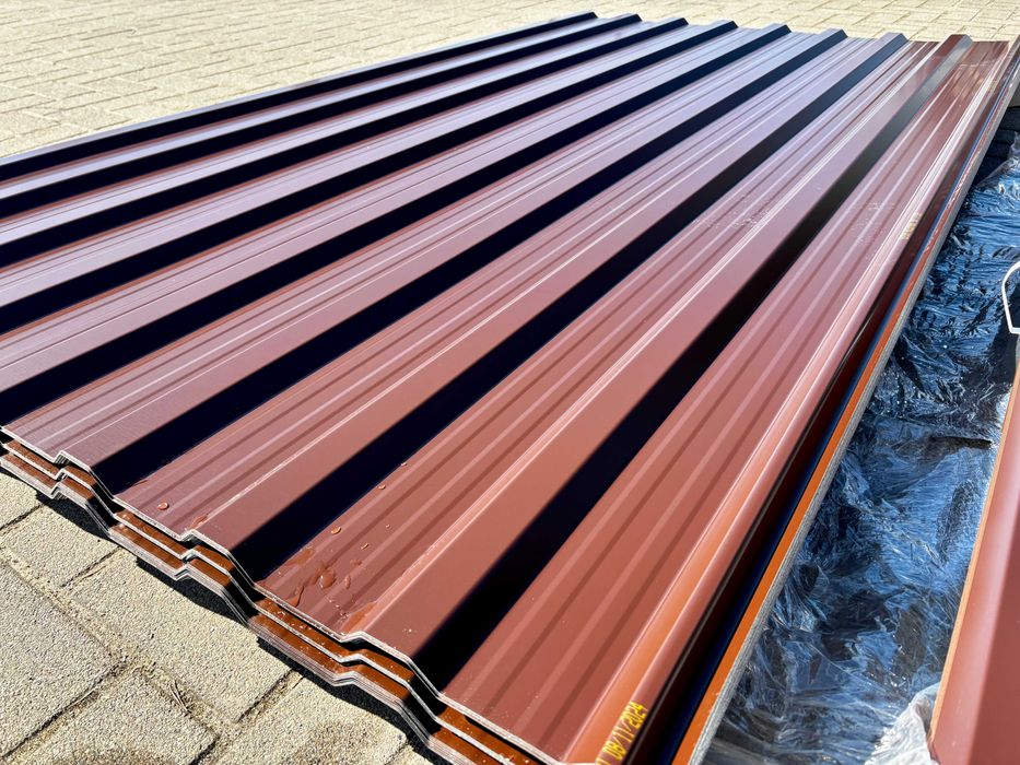 Blacha trapezowa T-18DR brązowy połysk [2.00 mb, 3.50 mb.] OD RĘKI