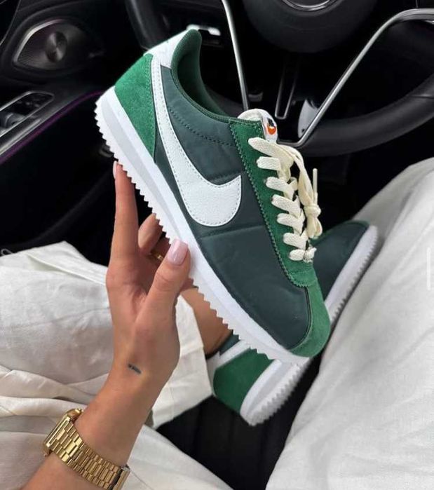 (БЕЗ ПЕРЕДОПЛАТИ)Nike Cortez Green White найк кортез зелені білі