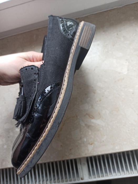 Mokasyny czarne graceland Deichmann 38